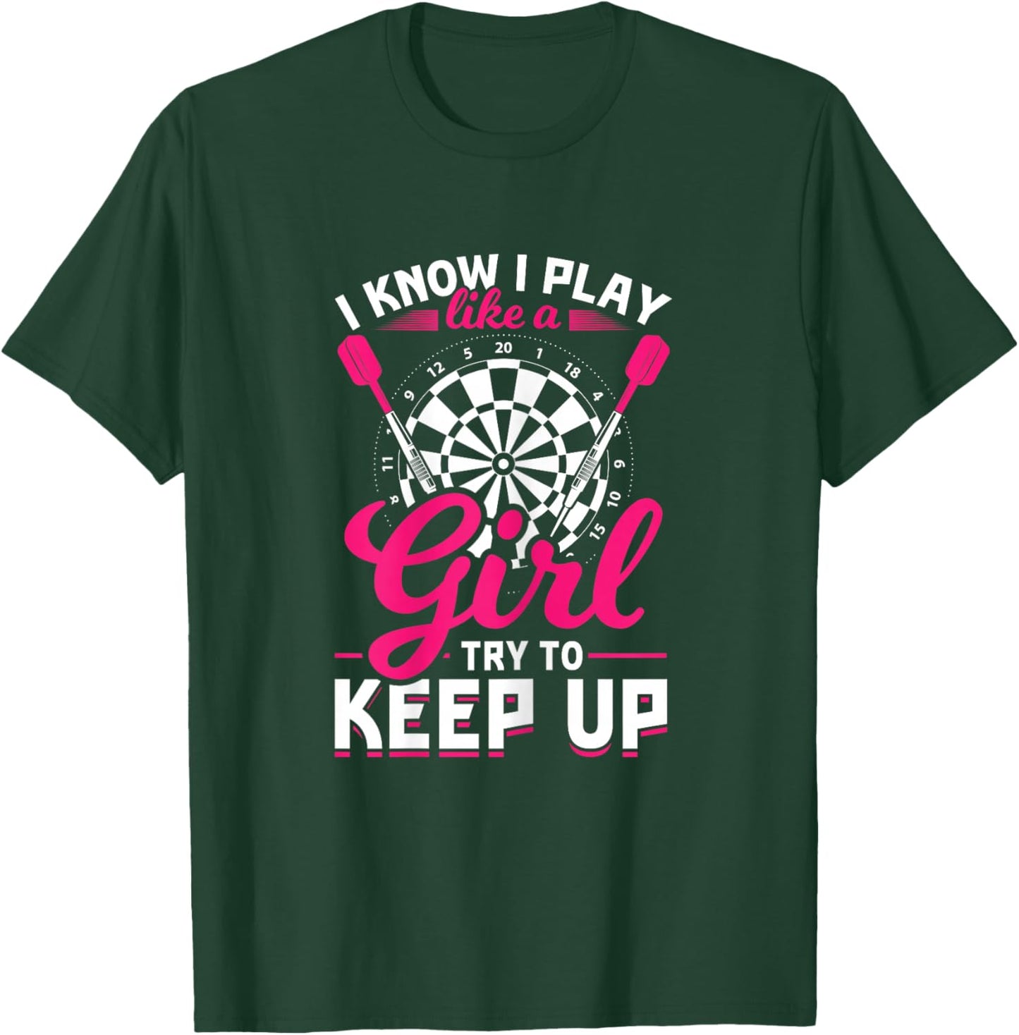 Darts Girl Dart Lover Woman T-Shirt - T-Shirt | Forest
