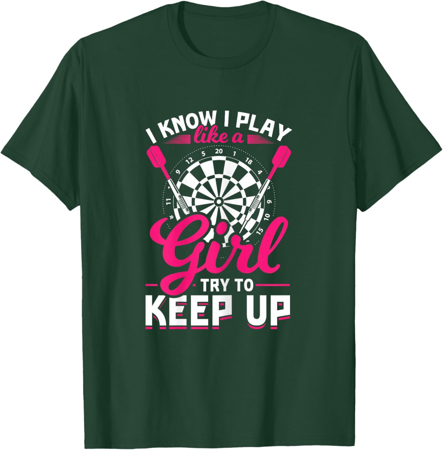 Darts Girl Dart Lover Woman T-Shirt - T-Shirt | Forest