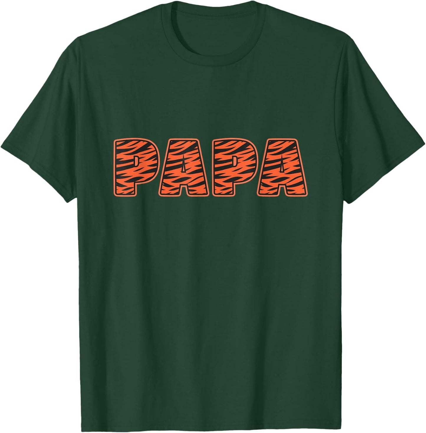 Dad Papa Tiger Pattern T-Shirt - T-Shirt | Forest