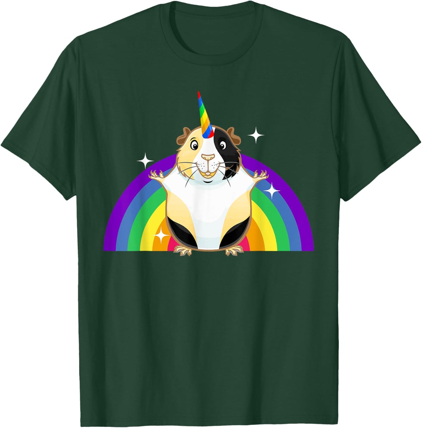 Guinea Pig Unicorn Rainbow T-Shirt - T-Shirt | Forest