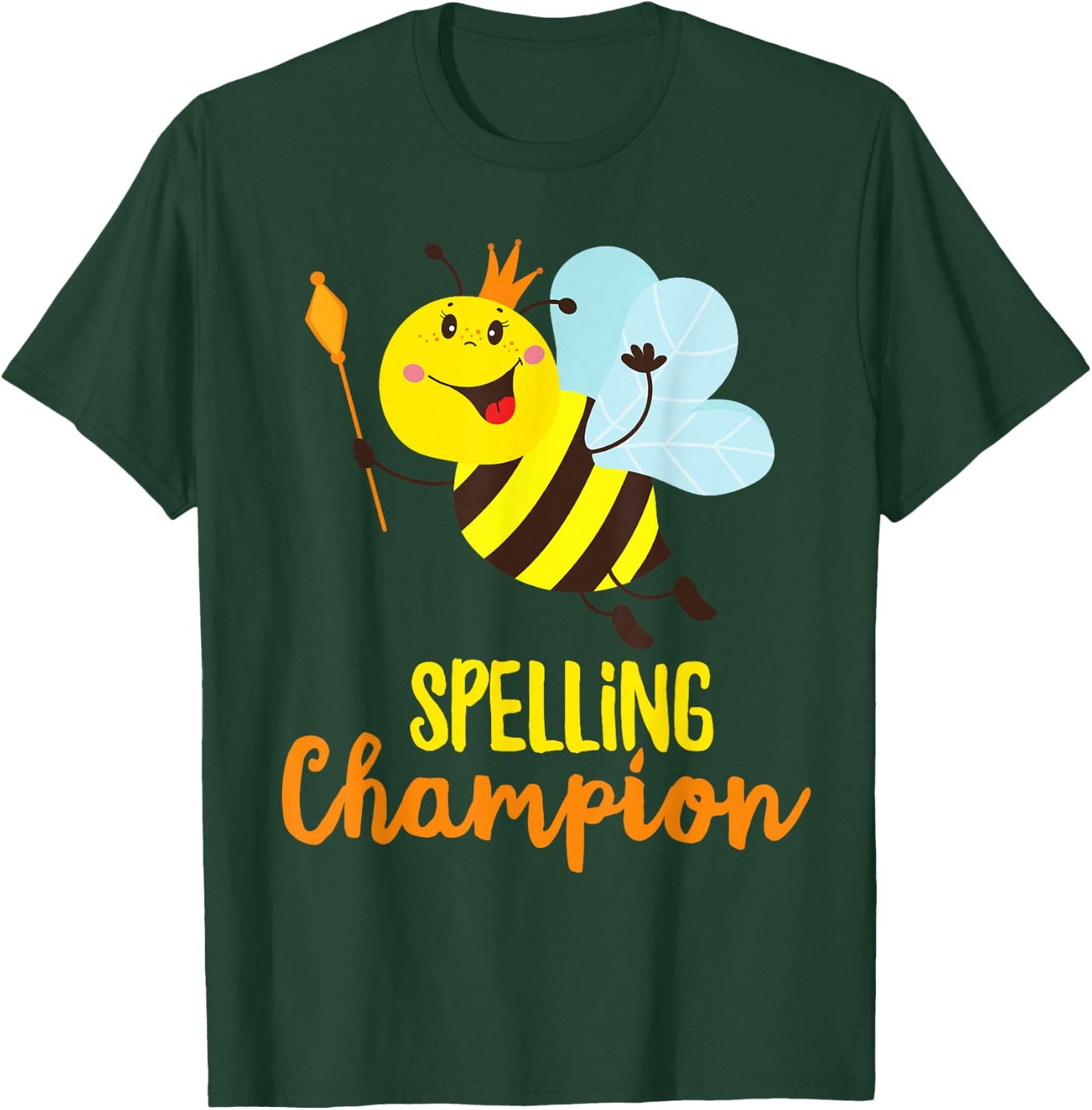 Spelling Champion Cute Bee Winner of Spelling Contest T-Shirt - T-Shirt | Forest