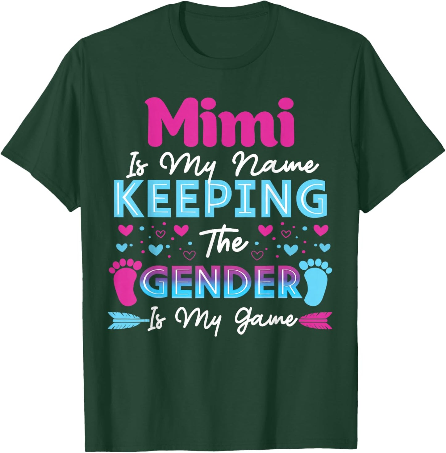 Keeper of The Gender Mimi Baby Shower Gender Reveal T-Shirt - T-Shirt | Forest