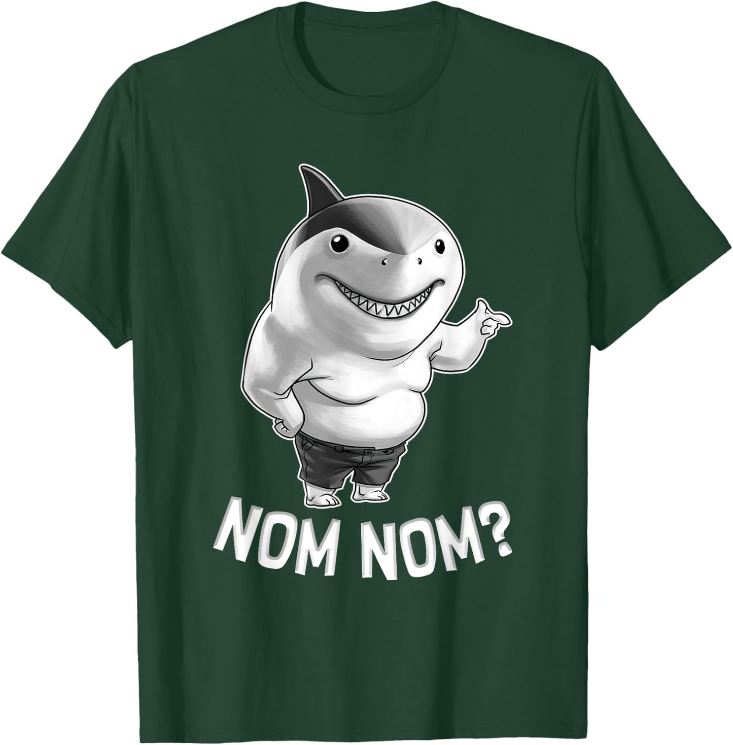 Big Shark In The Squad Nom Nom Funny Movie Character T-Shirt - T-Shirt | Forest