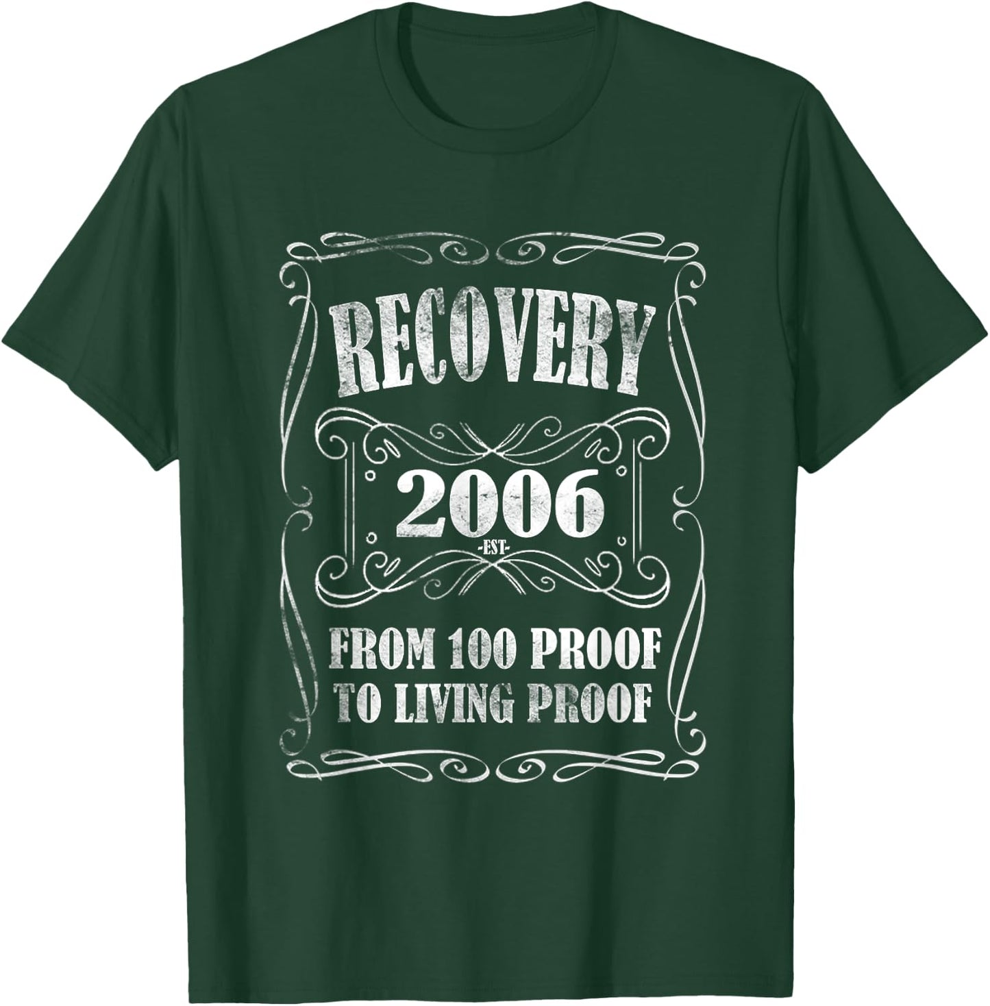 Sober Since 2006 Clean & Sober 19 Years of Sobriety Recovery T-Shirt - T-Shirt | Forest