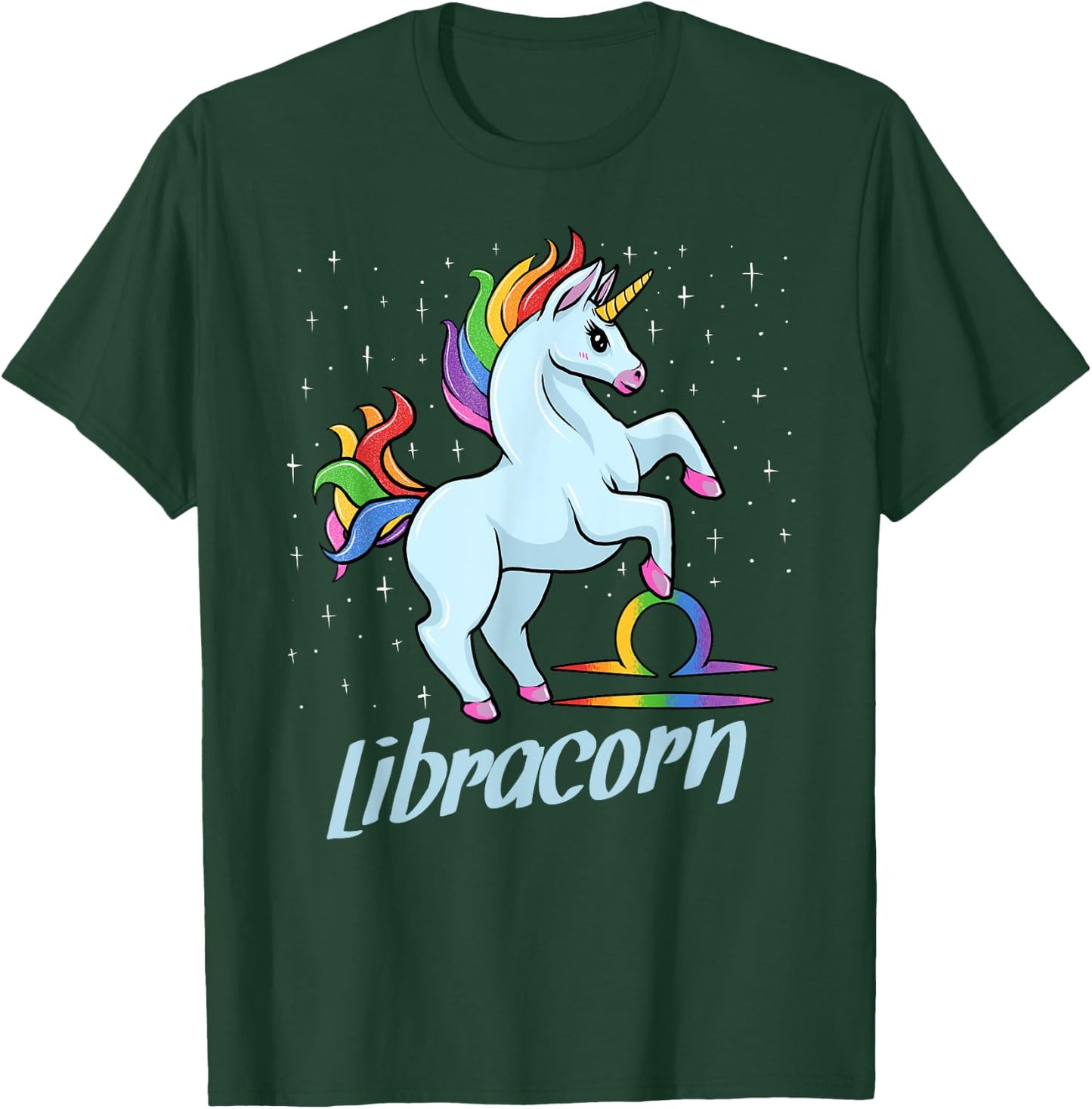 Libracorn The Libra Unicorn Zodiac Sign T-Shirt - T-Shirt | Forest