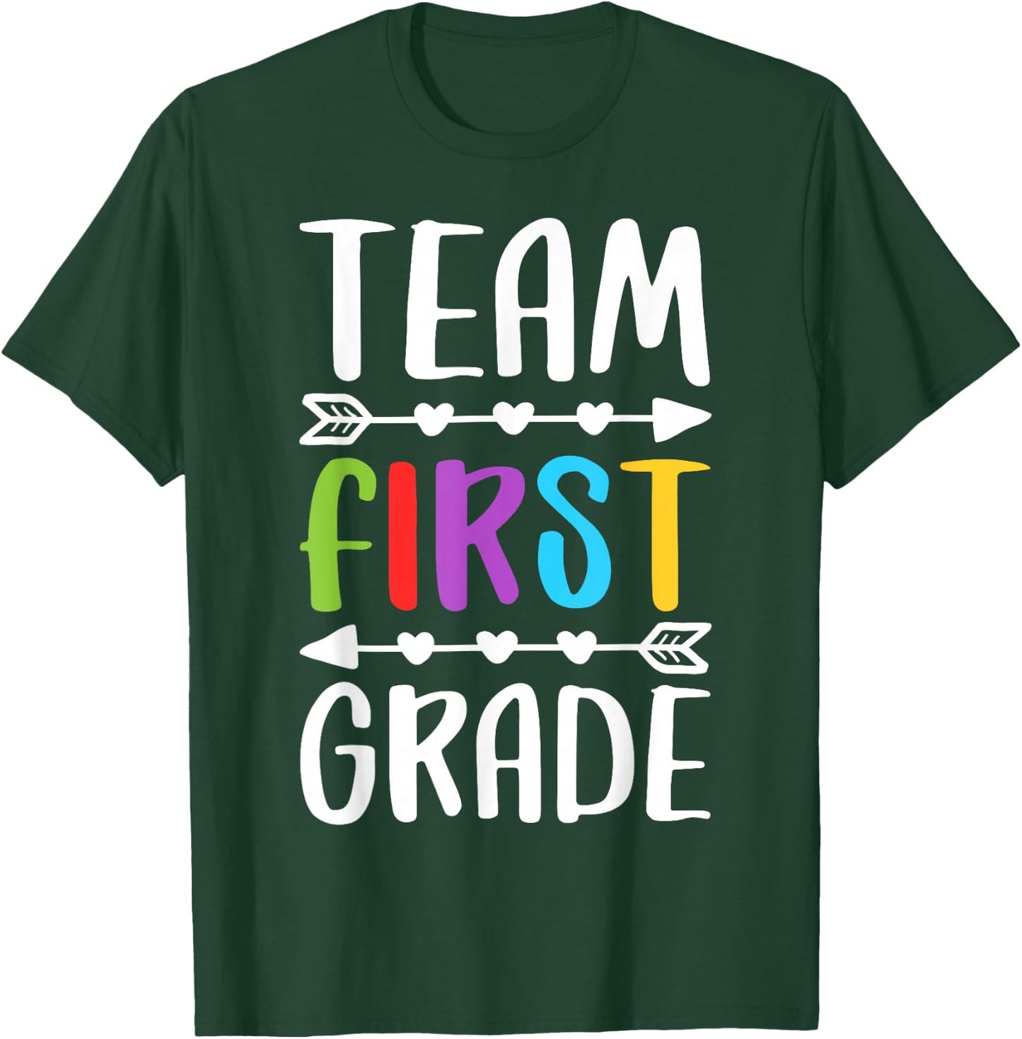 Team First Grade Shirt 1st Grade Boy Girl Student Teacher T-Shirt - T-Shirt | Forest