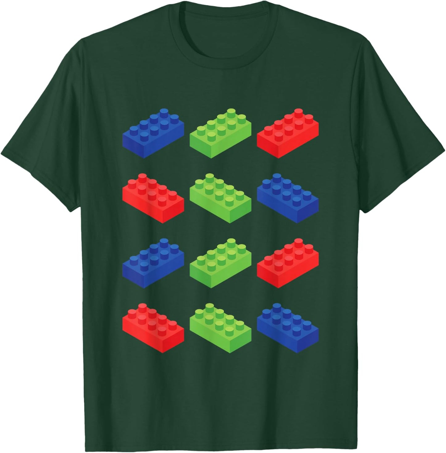 Building Blocks Bricks Master Builder Bricklayer Engineer T-Shirt - T-Shirt | Forest