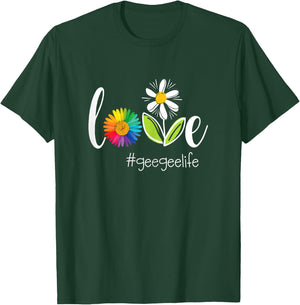 Love Geegee Life - Flower T-Shirt - T-Shirt | Forest