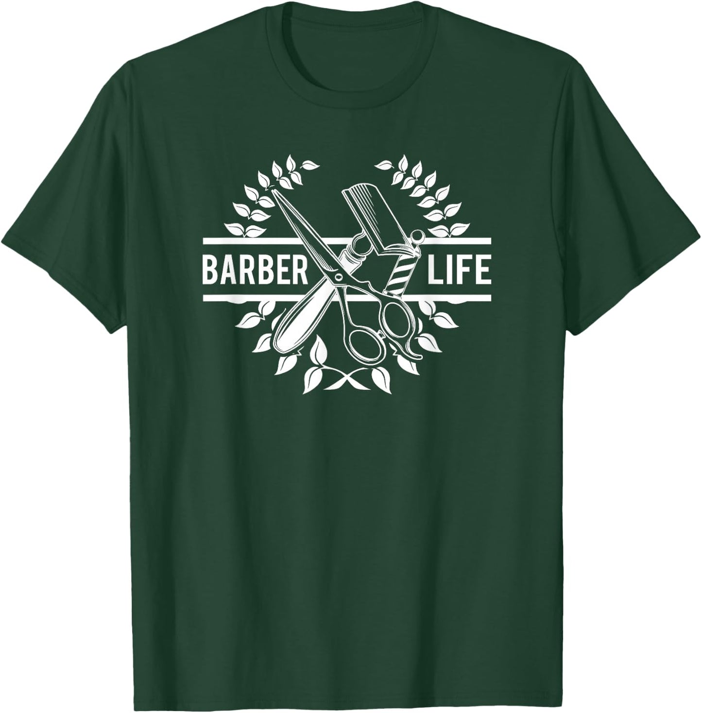 Cool Barber Life - Fancy Barbershop T-Shirt - T-Shirt | Forest