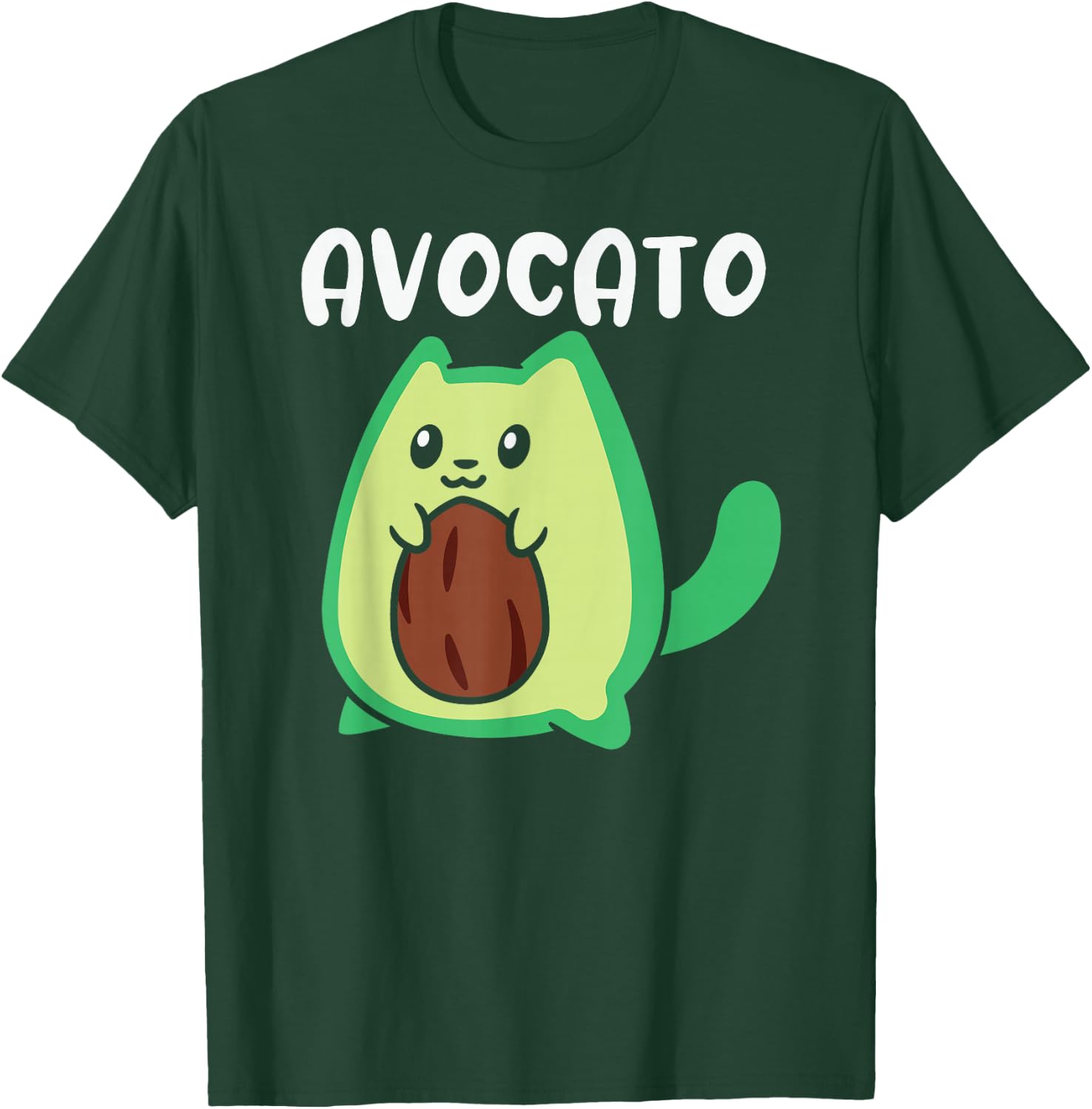 Avocato Funny Cat Lovers Avocado Novelty T-Shirt - T-Shirt | Forest