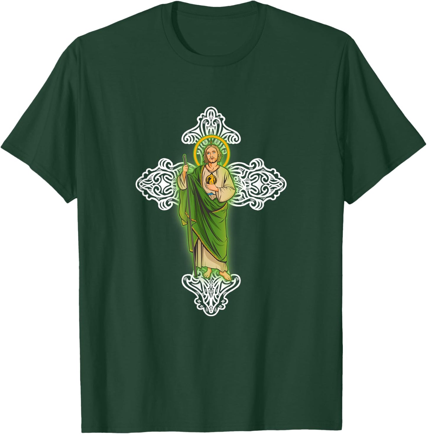 Judas Tadeo con Cruz Santa. T-Shirt - T-Shirt | Forest