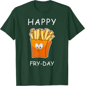 Happy Fry-day Cute men women shirt T-Shirt - T-Shirt | Forest