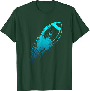 Football Quarterback Lineman Vintage Football Player T-Shirt - T-Shirt | Forest