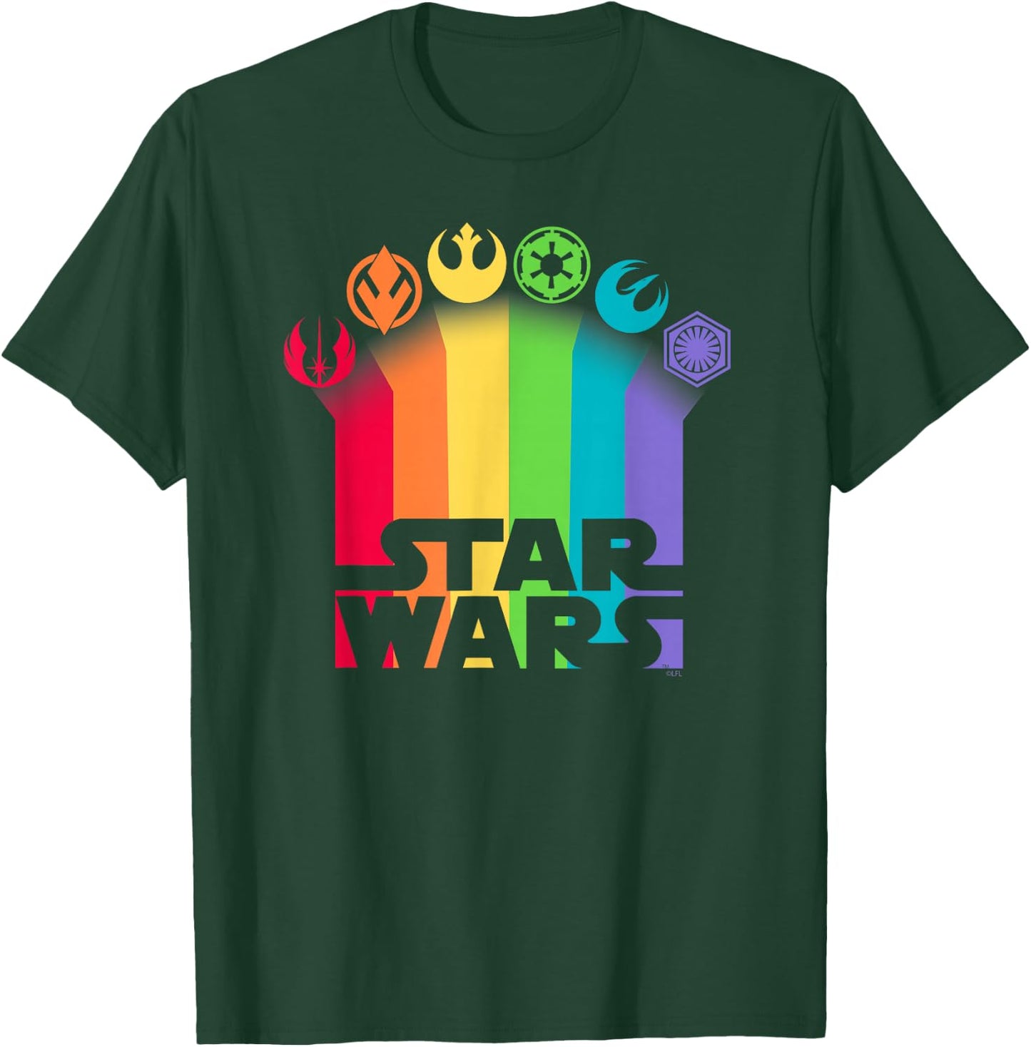 Star Wars Logo with Pride Icons T-Shirt - T-Shirt | Forest