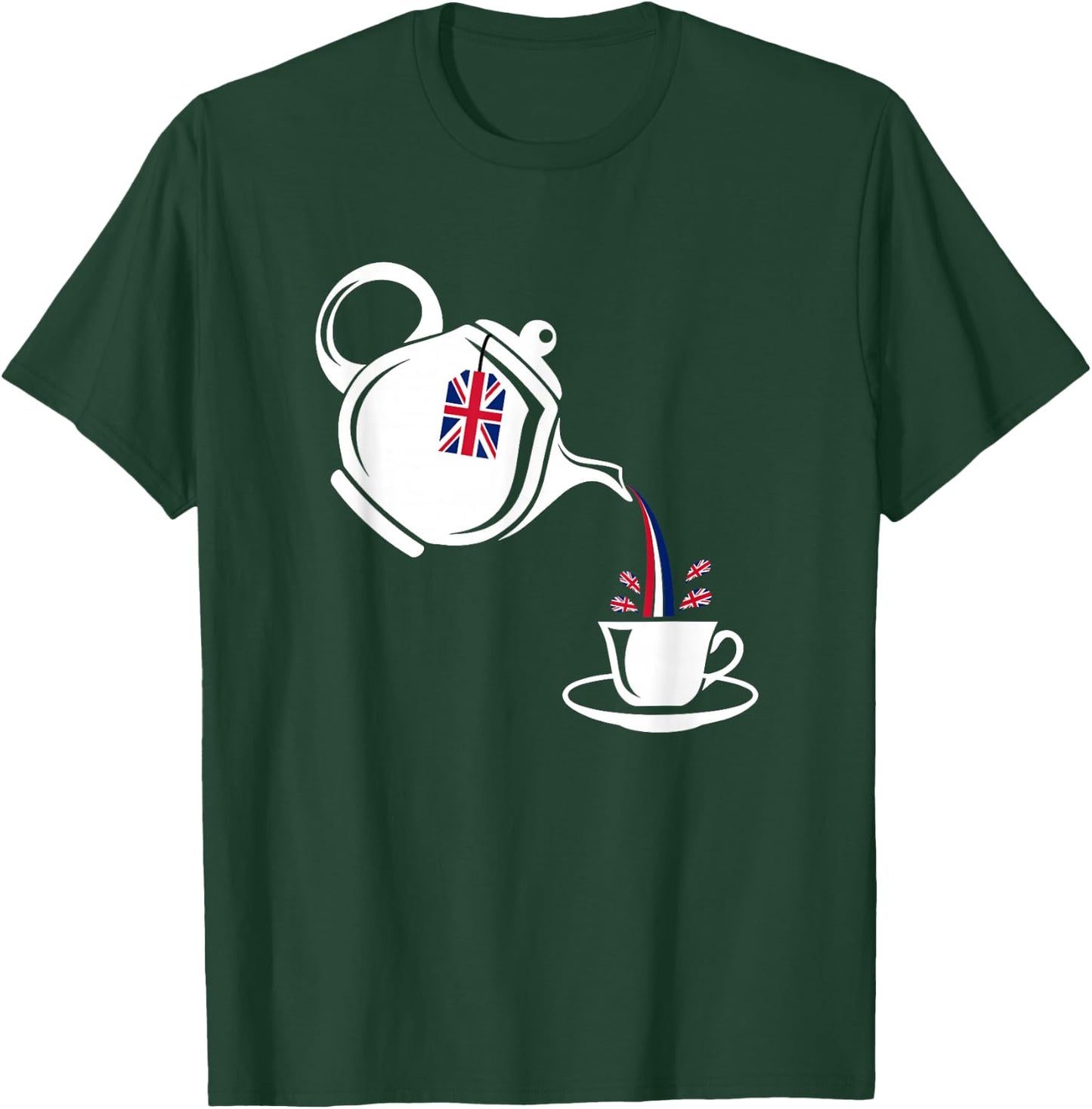 Time For Tea England - English Novelty Souvenir Memorabilia T-Shirt - T-Shirt | Forest