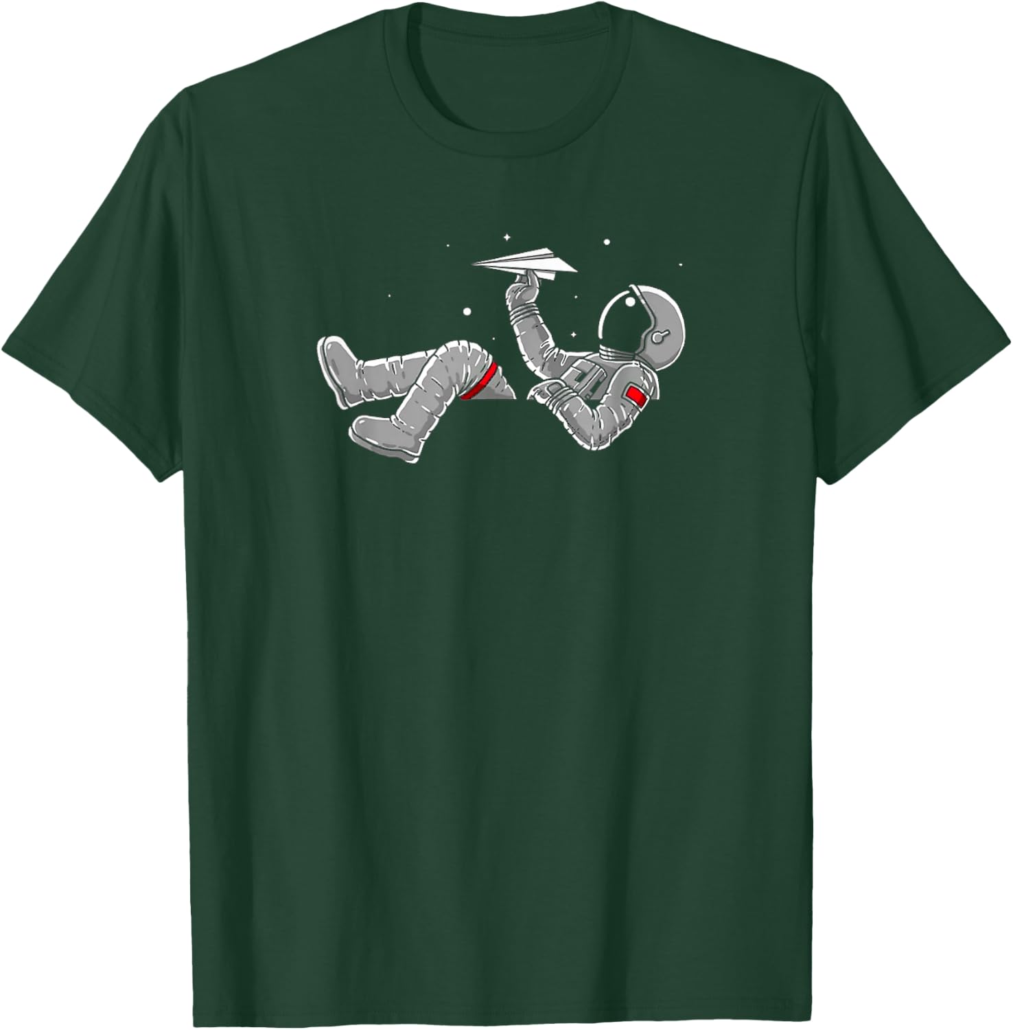 Relaxing Astronaut Throwing Paper Airplanes T-Shirt - T-Shirt | Forest