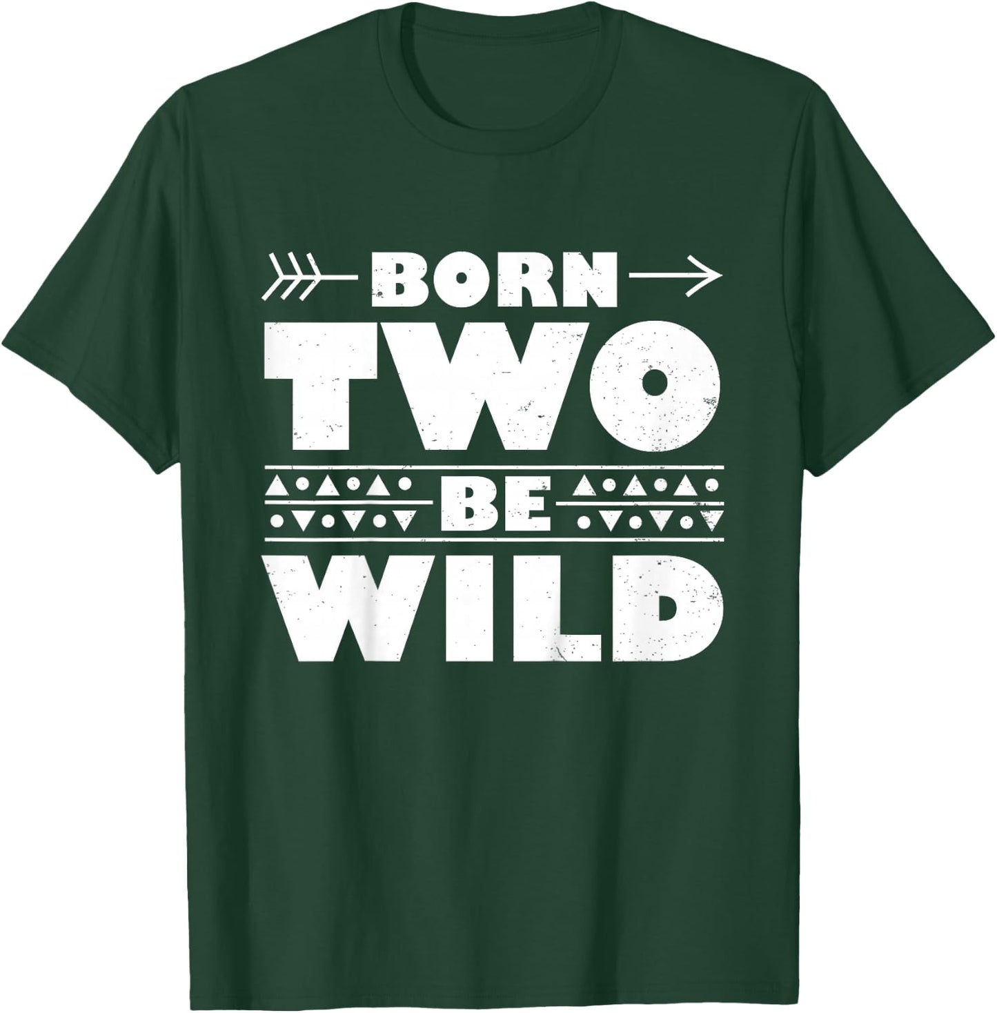 Born Two Be Wild Toddler Girl Birthday Shirt 2 Year Kid Gift T-Shirt - T-Shirt | Forest