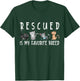 Rescued is my favorite breed Cute Cats Save Quote T-Shirt - T-Shirt | Forest