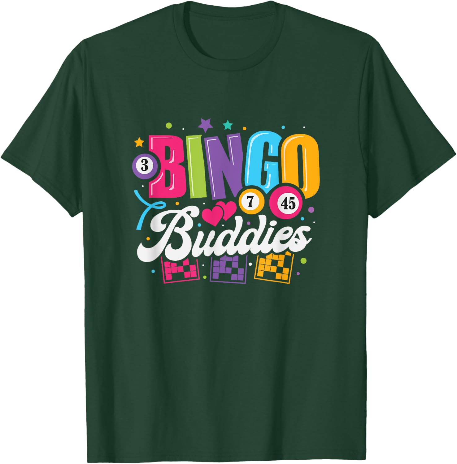Bingo Buddies Shirt Lucky Game Players Funny Men Women Kids T-Shirt - T-Shirt | Forest
