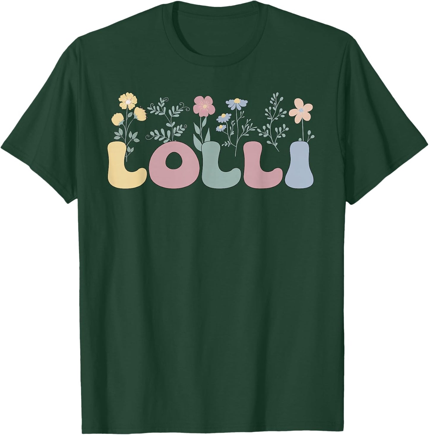 Groovy Lolli Grandmother Flowers Lolli Grandma T-Shirt - T-Shirt | Forest