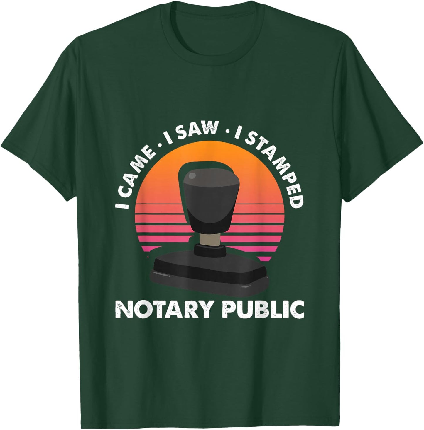 Notar Lawyer Attorney Profession Ich kam, sah Stamped T-Shirt - T-Shirt | Forest