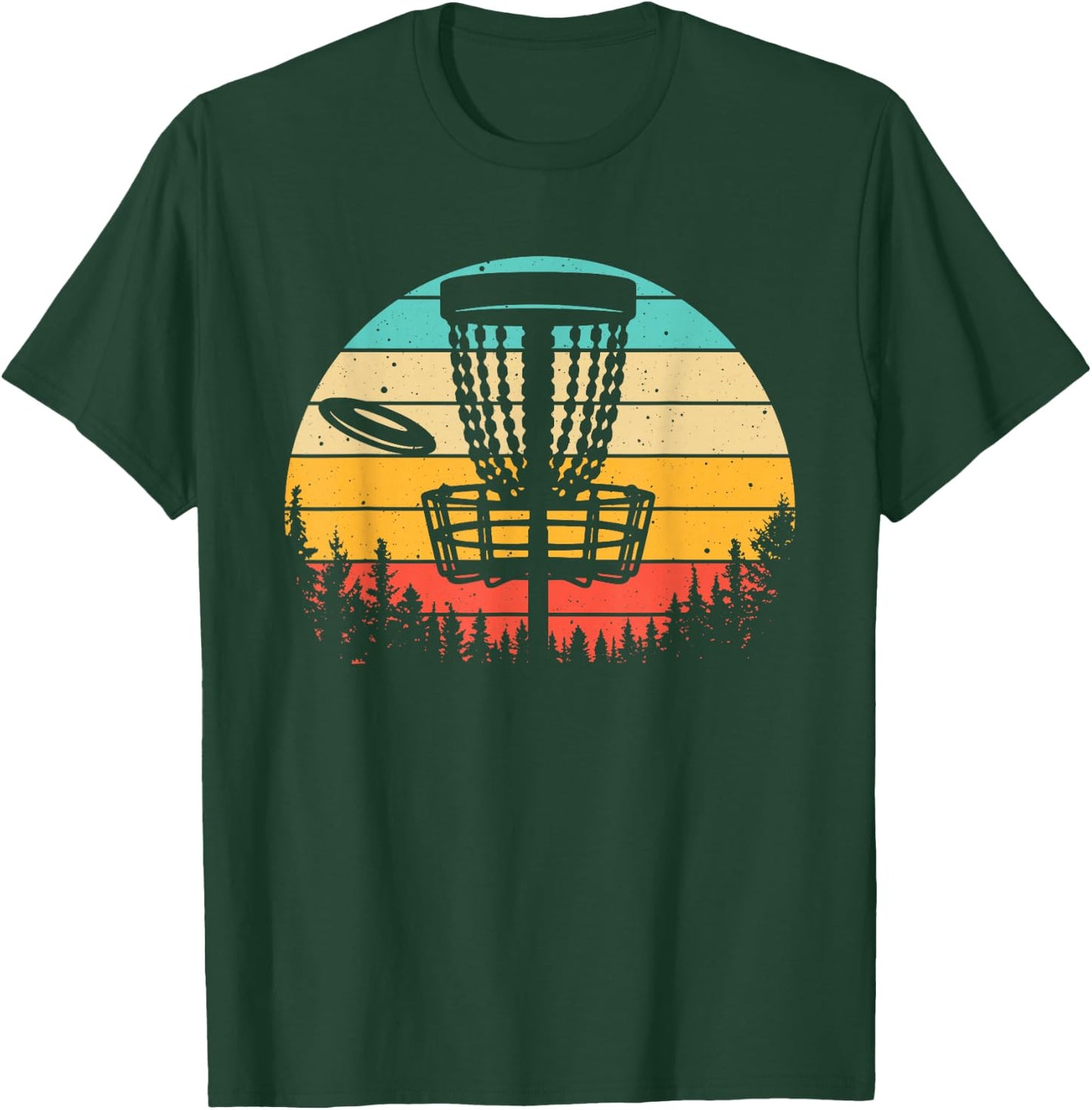 Funny Disc Golf Art Women Vintage Disc Golfer Lovers T-Shirt - T-Shirt | Forest