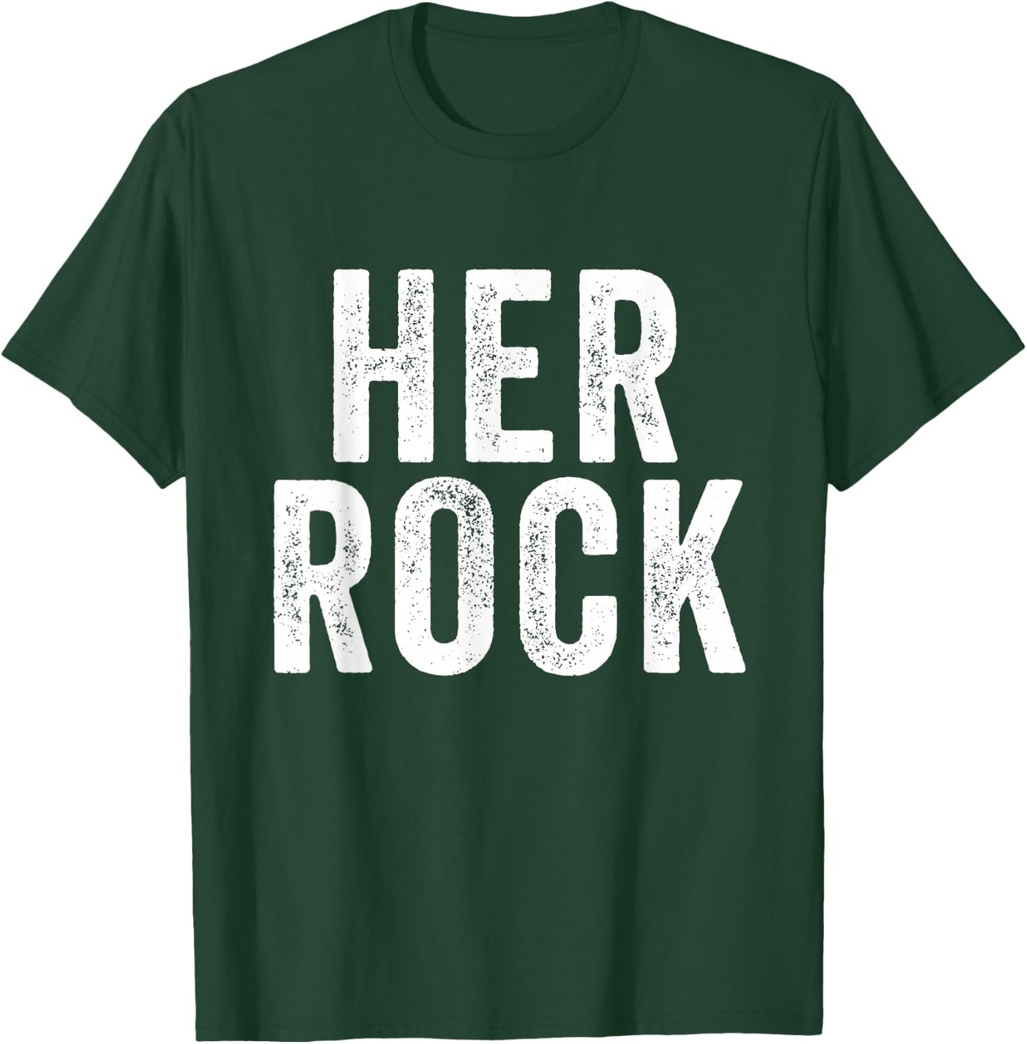 Her Rock His Peace Matching Couples Outfit T-Shirt - T-Shirt | Forest