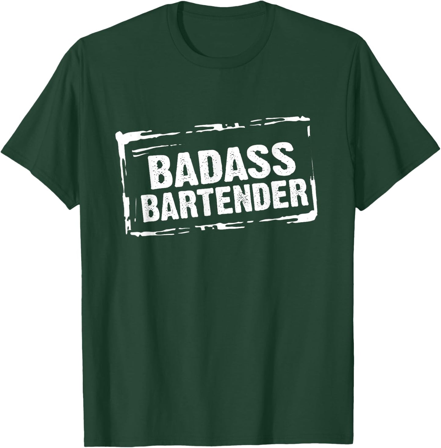 Badass Bartender Pub Beer Shots Bartenders Gifts T-Shirt - T-Shirt | Forest
