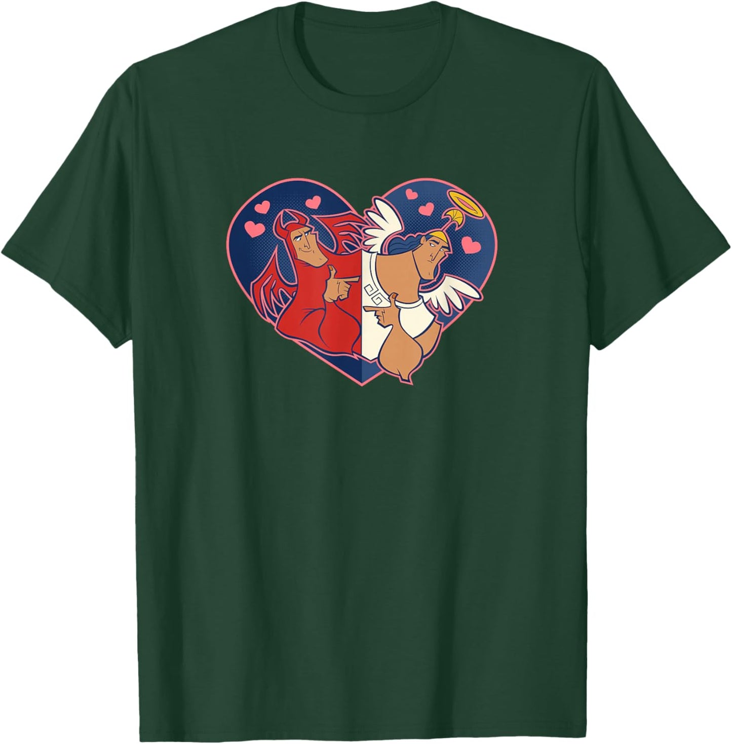 Disney Valentine's Emperor's New Groove Kronk Angel & Devil Small T-Shirt - T-Shirt | Forest
