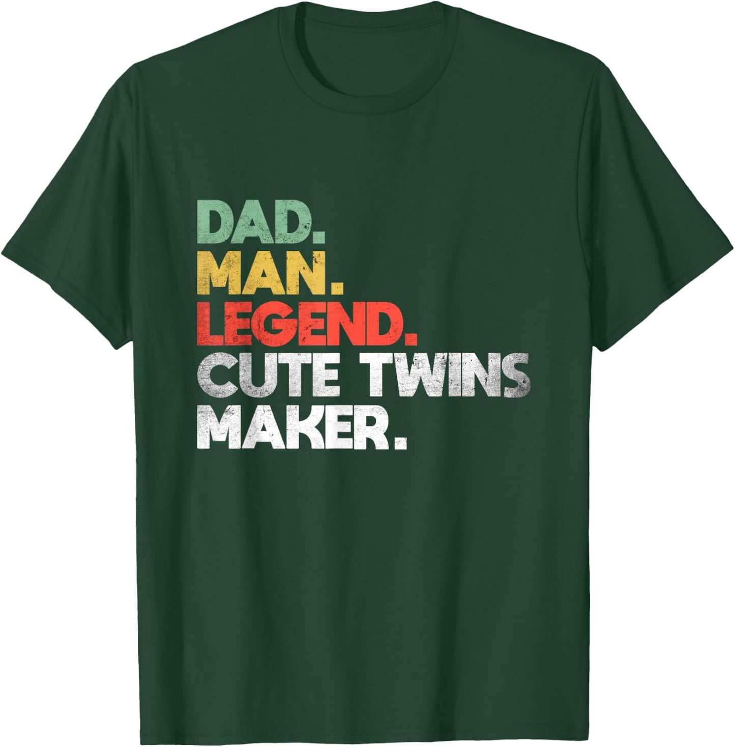 Funny Dad of Twins Cute Twins Maker Daddy of Twins 2023 T-Shirt - T-Shirt | Forest