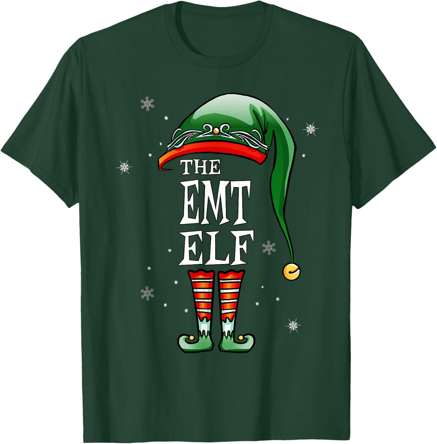 Matching Family Funny The Emt Elf Christmas T-Shirt - T-Shirt | Forest