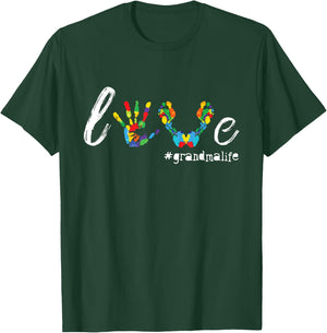 Love Grandma Life Grandmalife Mother Grandparent Shirt T-Shirt - T-Shirt | Forest
