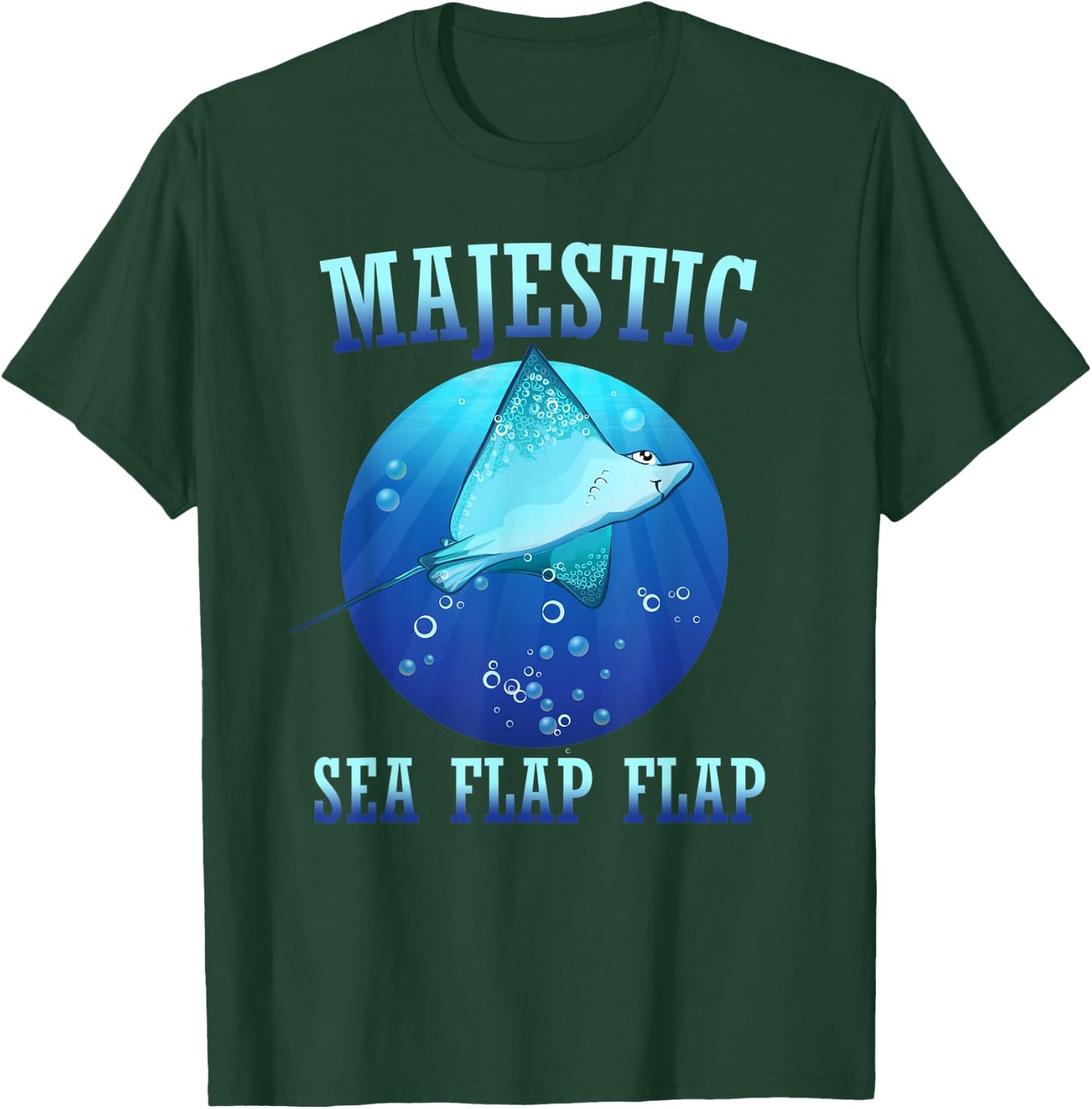 Majestic Sea Flap Flap Stingray T-Shirt - T-Shirt | Forest