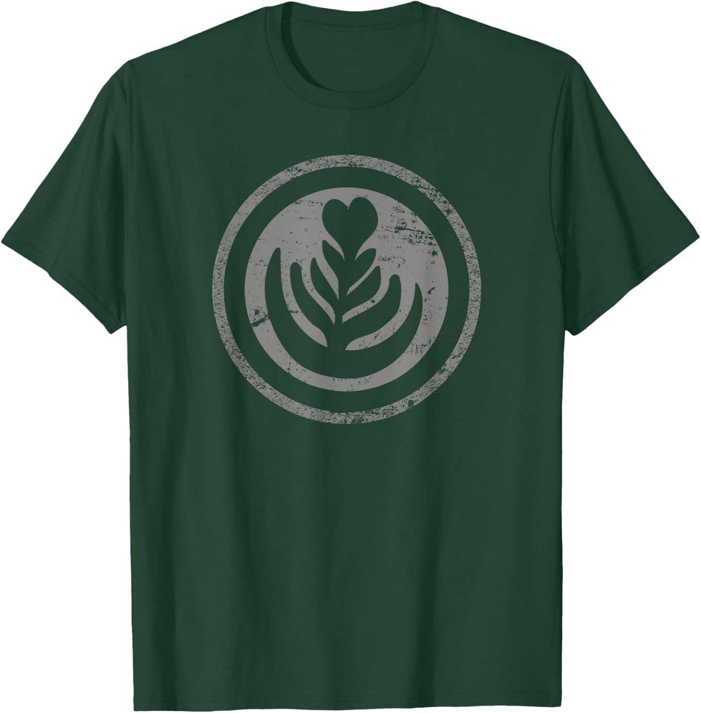 Vintage Latte Art, Funny Barista T-Shirt - T-Shirt | Forest