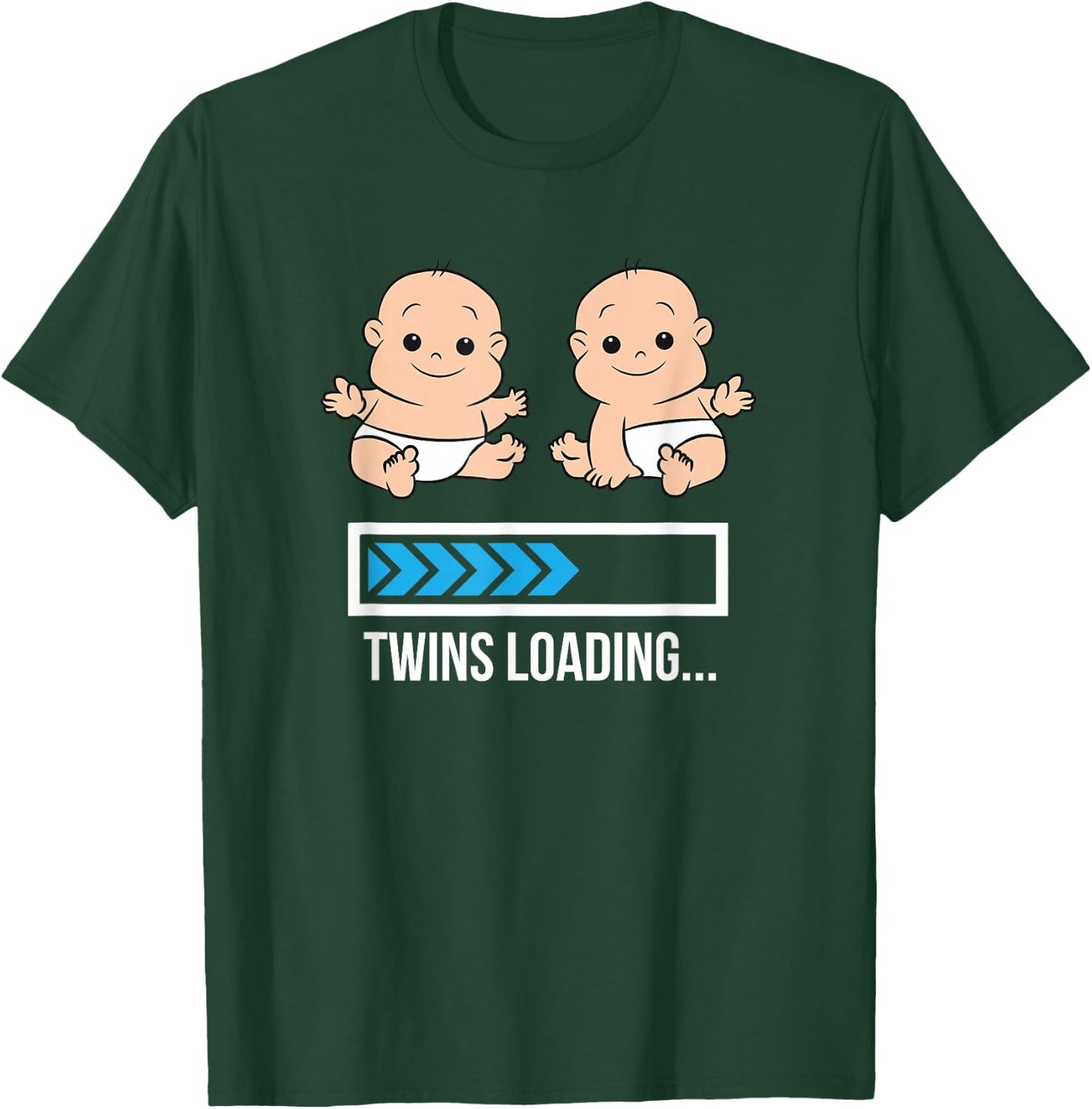 Mom Of Twin Pregnancy Twins Are Loading Pregnant With Twins T-Shirt - T-Shirt | Forest
