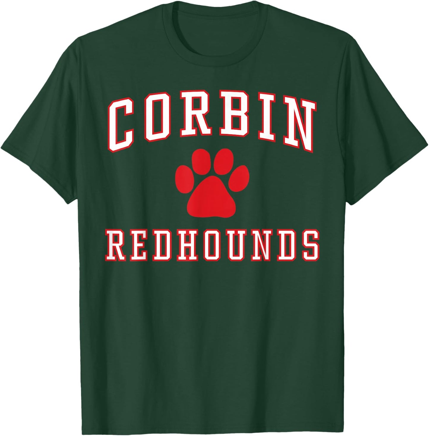 Corbin High School Redhounds C1 T-Shirt - T-Shirt | Forest