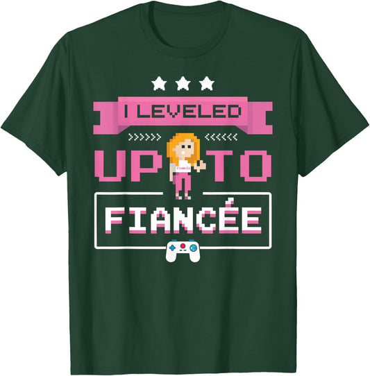 Engaged Couple Gaming Engagement Gamer Girlfriend Fiancee T-Shirt - T-Shirt | Forest