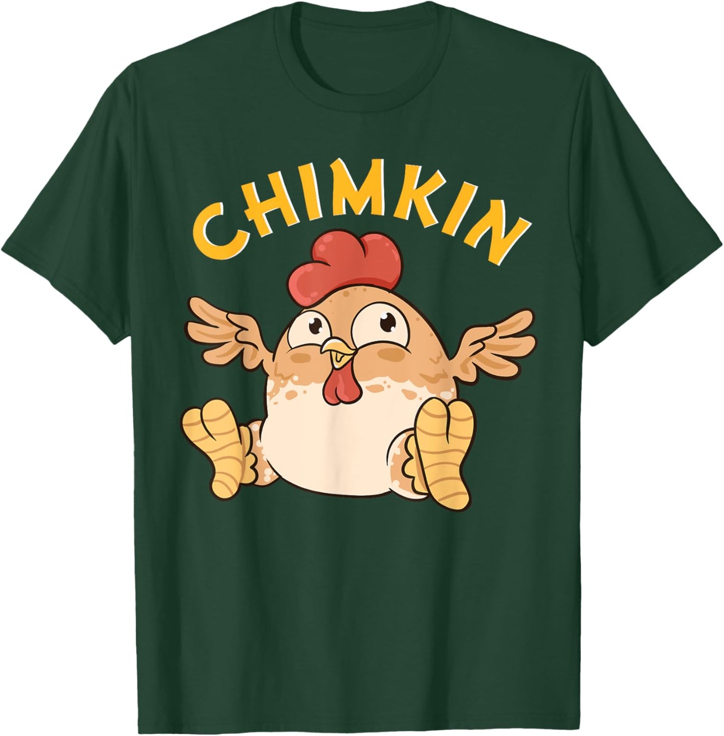 Chimkin | Funny Fat Derpy Chicken Meme Chicken Lover Farmer T-Shirt - T-Shirt | Forest