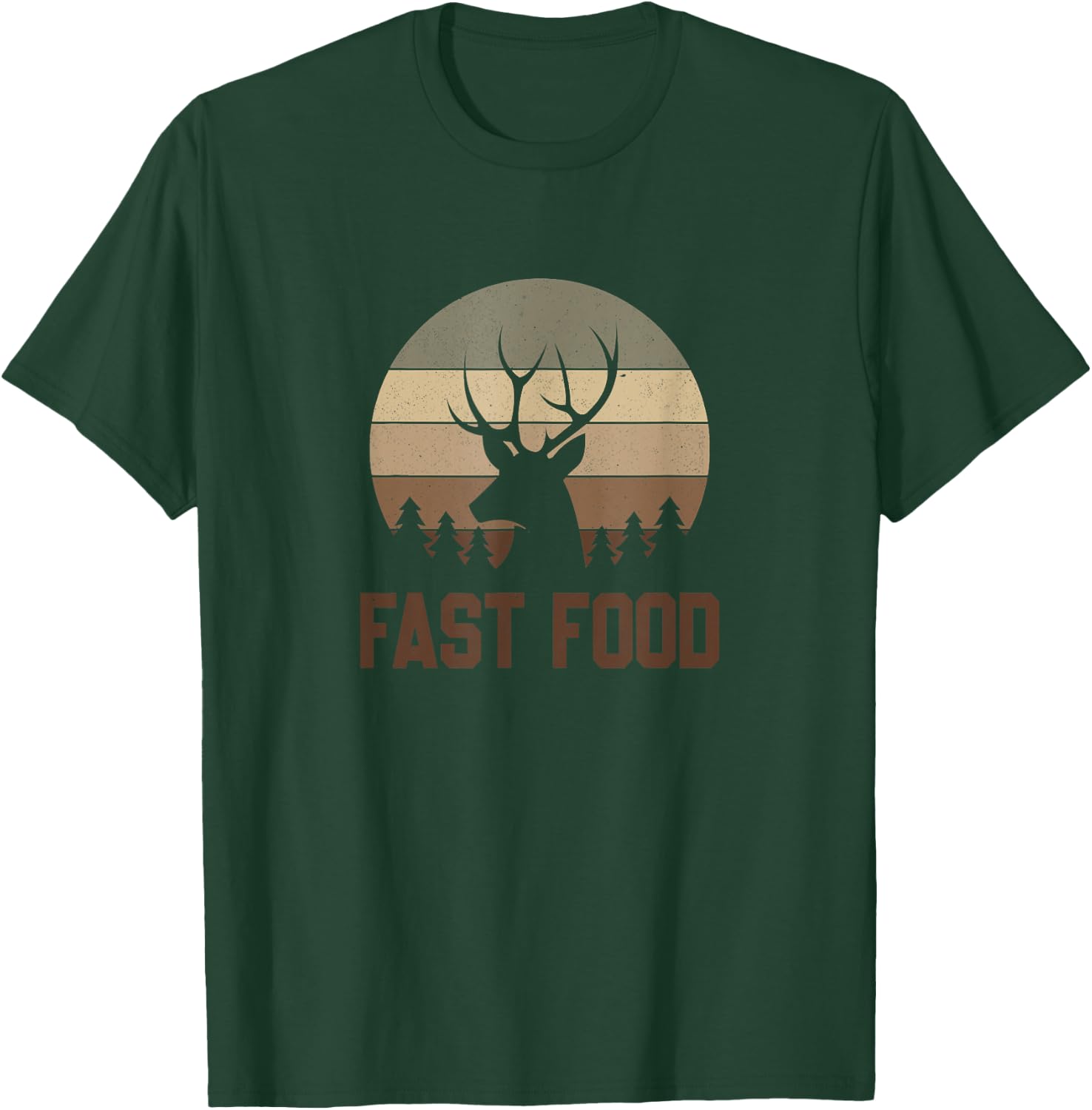 Vintage Fast Food Hunter Shirt Deer Hunting T-Shirt - T-Shirt | Forest