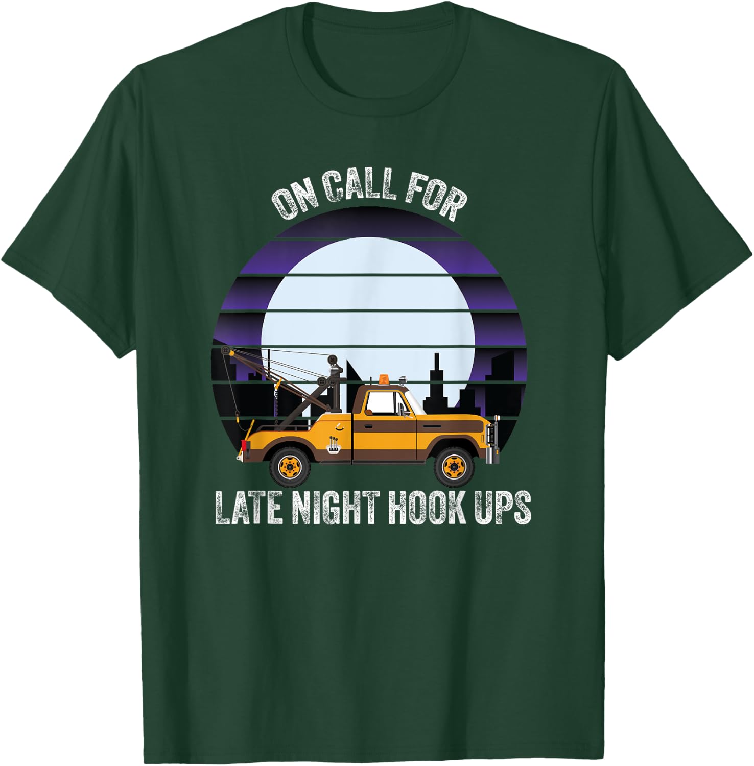 Funny tow truck driver old man tow operator T-Shirt - T-Shirt | Forest