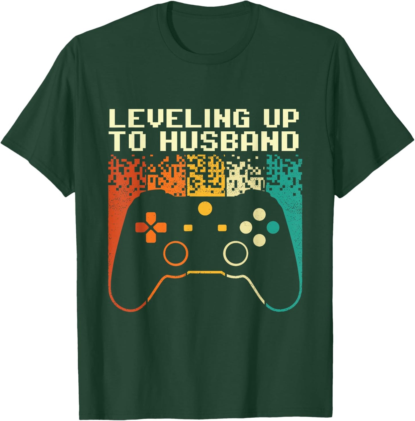 Leveling Up to Husband - Bachelor Party Groom Stag Party T-Shirt - T-Shirt | Forest