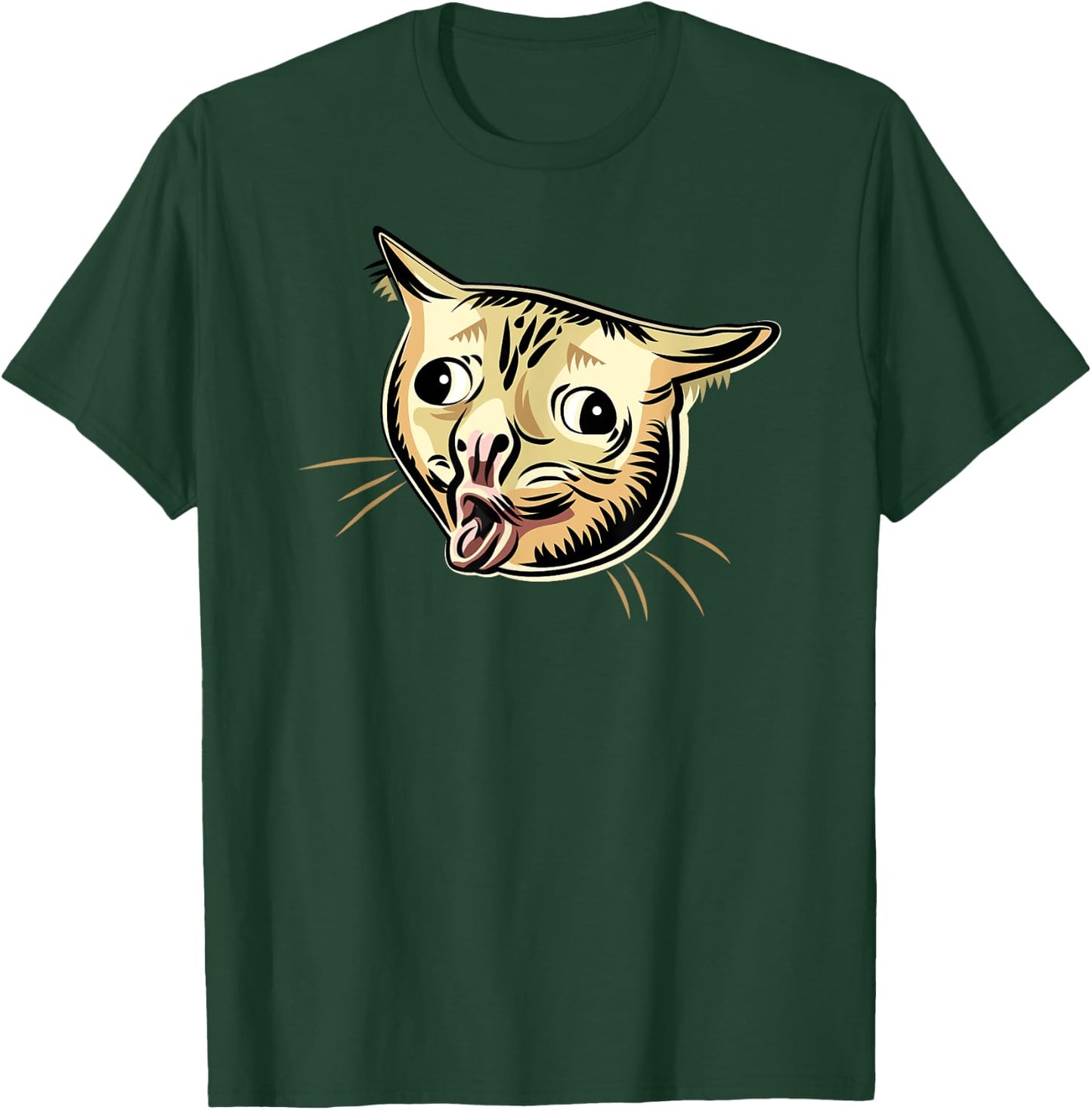 Coughing Cat Funny Cat Meme Graphic T-Shirt - T-Shirt | Forest