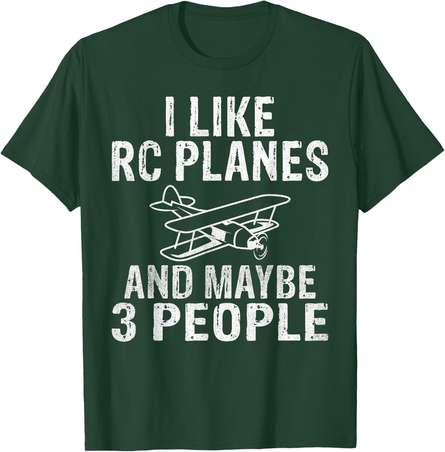 I like Rc Planes and maybe 3 People funny RC Plane T-Shirt - T-Shirt | Forest