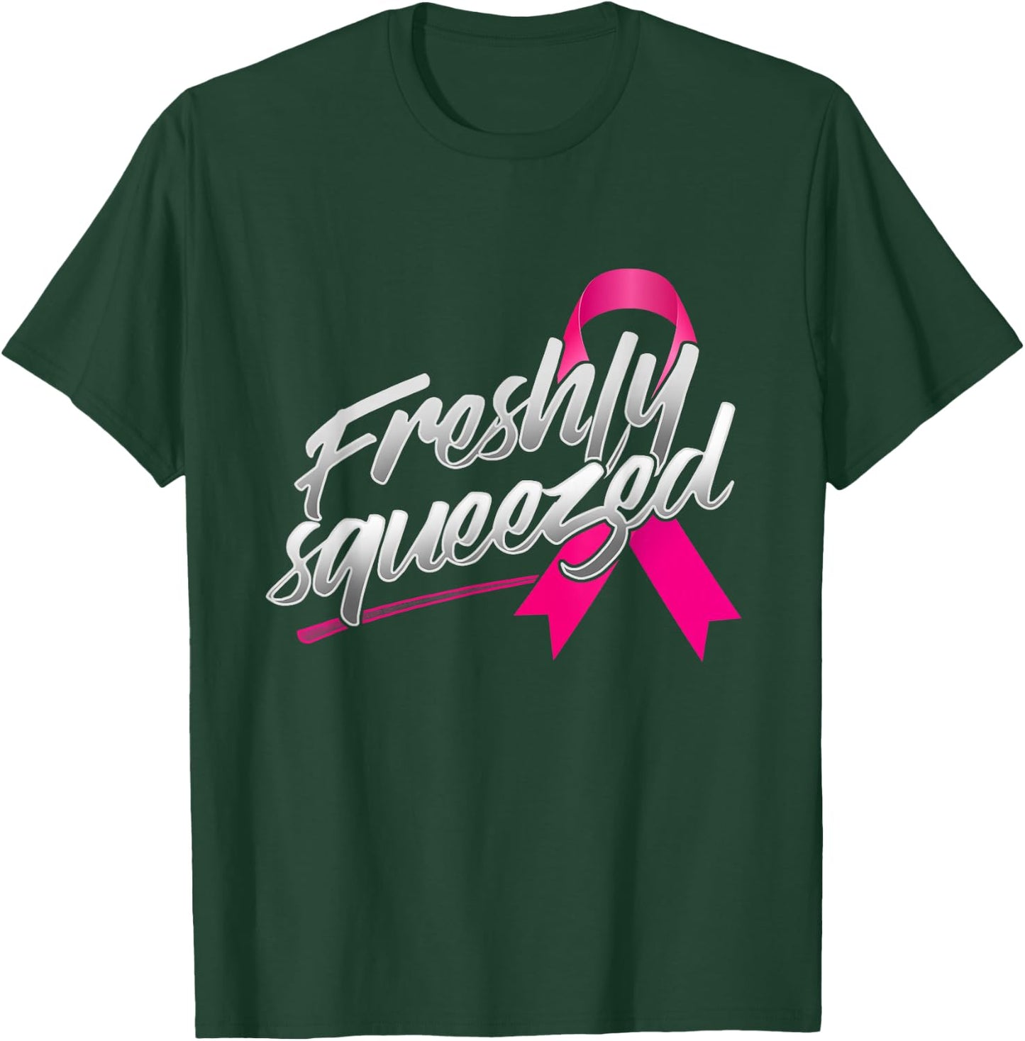 Breast Cancer Awareness Funny Gift Mammogram Pink Ribbon T-Shirt - T-Shirt | Forest