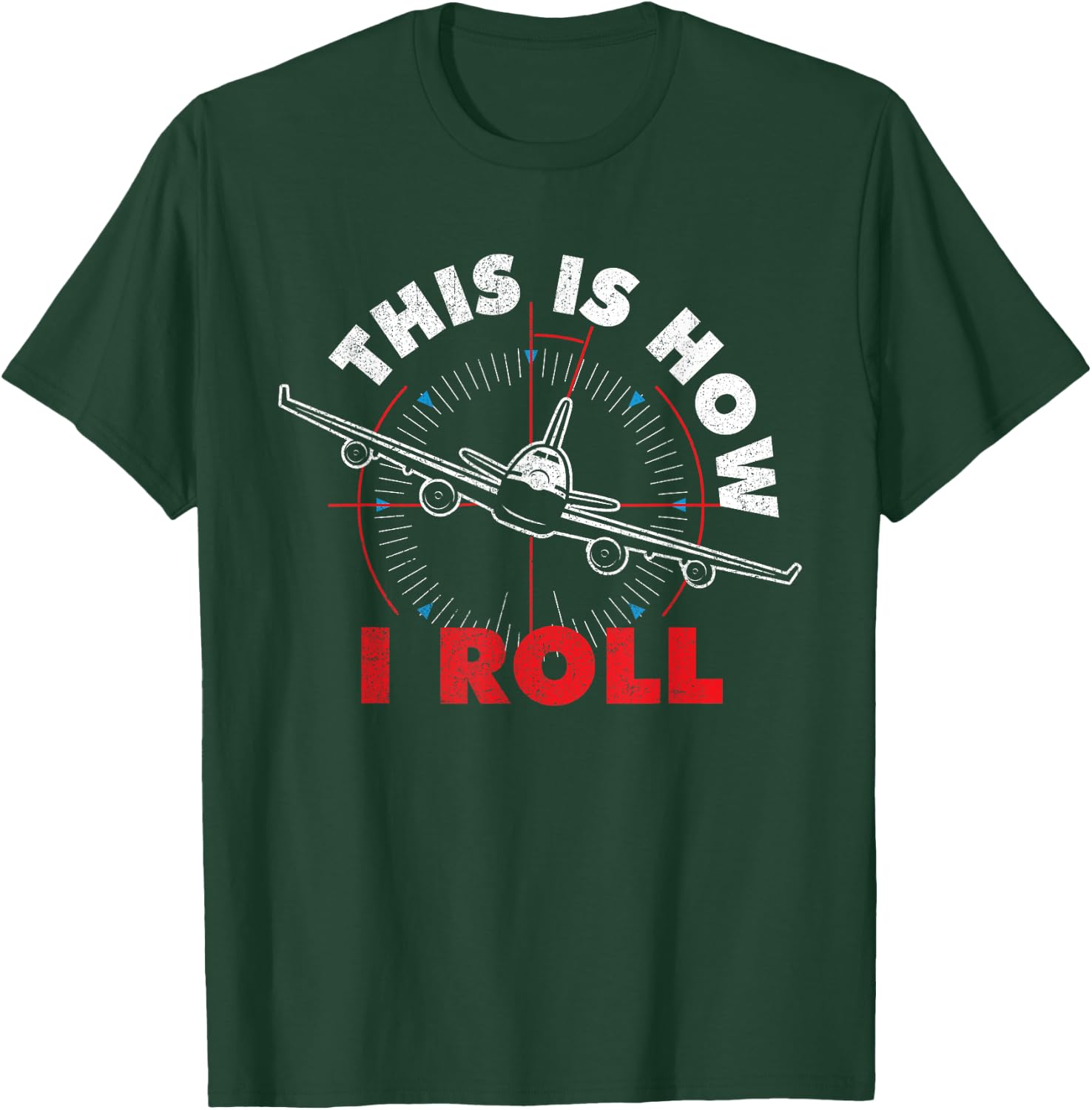 Airline Pilot Shirts Is How I Roll - Airline Pilot Aviator Aircraft Lover Black T-Shirt - T-Shirt | Forest