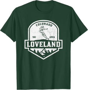 Loveland Colorado Ski Area T-Shirt - T-Shirt | Forest