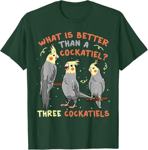 Cockatiel Cockatoo Lutino Parrot Quarrion Tiel Weiro Bird T-Shirt - T-Shirt | Forest