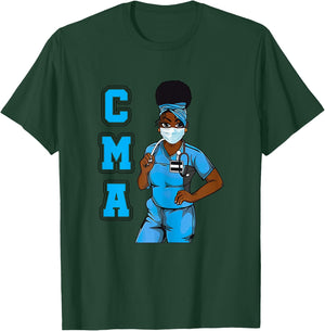 Black-CMA Magic Afro Girl Pride T-Shirt - T-Shirt | Forest