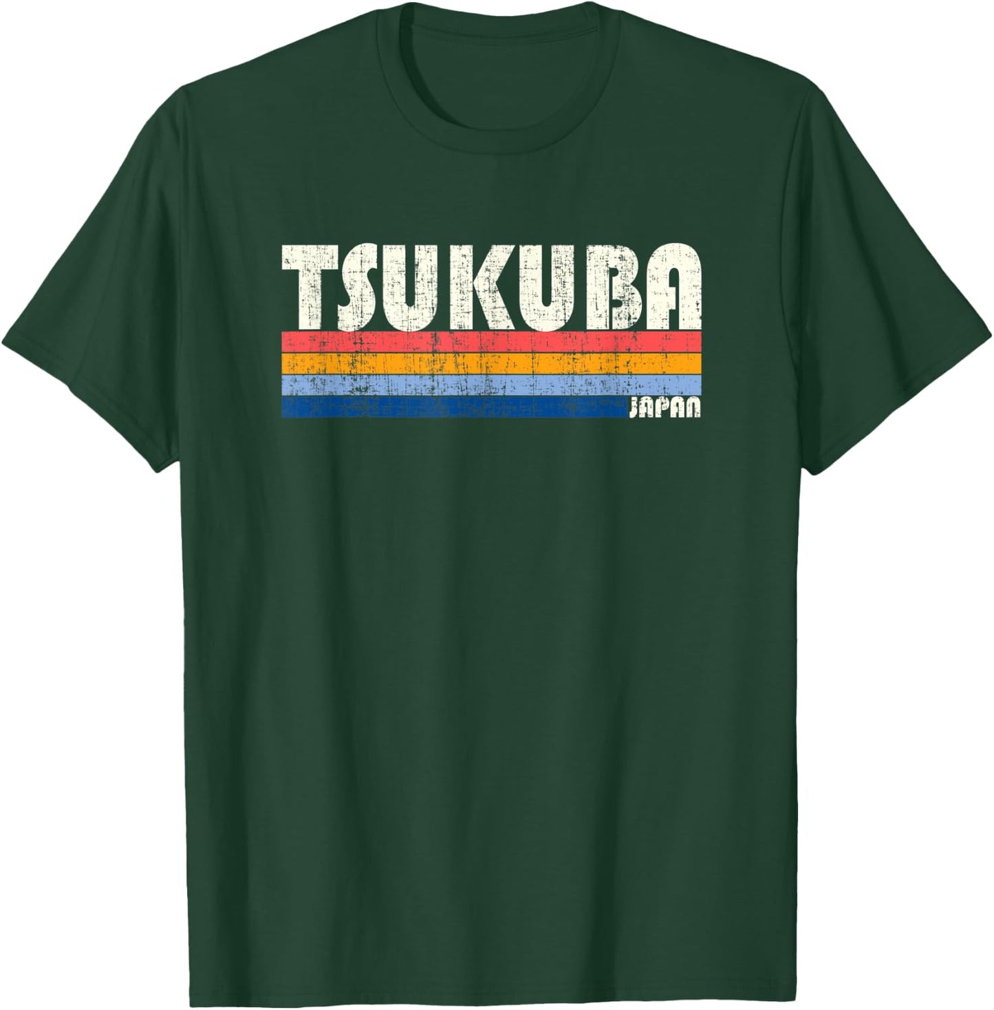 Retro Vintage 70s 80s Style Tsukuba, Japan T-Shirt - T-Shirt | Forest