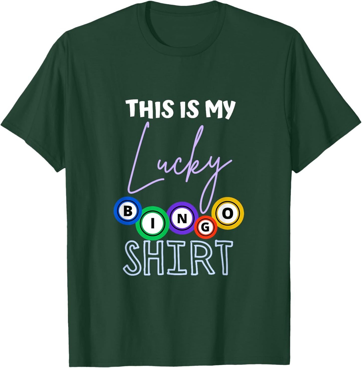 This Is My Lucky Bingo Design for gambling fun casino lovers T-Shirt - T-Shirt | Forest